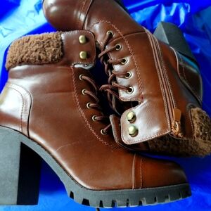 Brown high heel boots, Dream Pairs, size 9